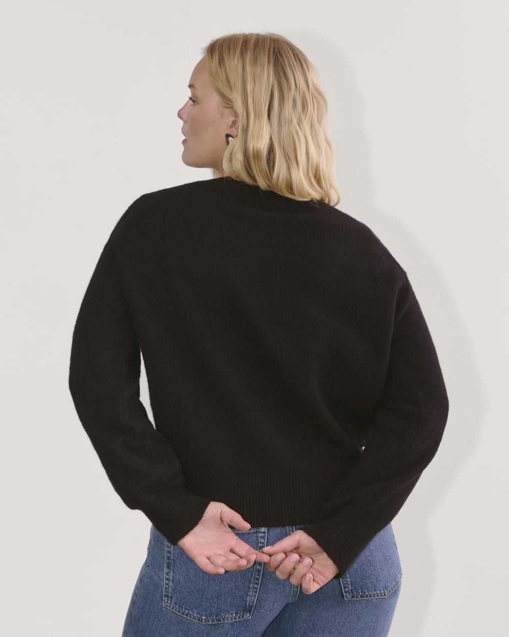 The Cocoon Crew in Plush Cotton | Black