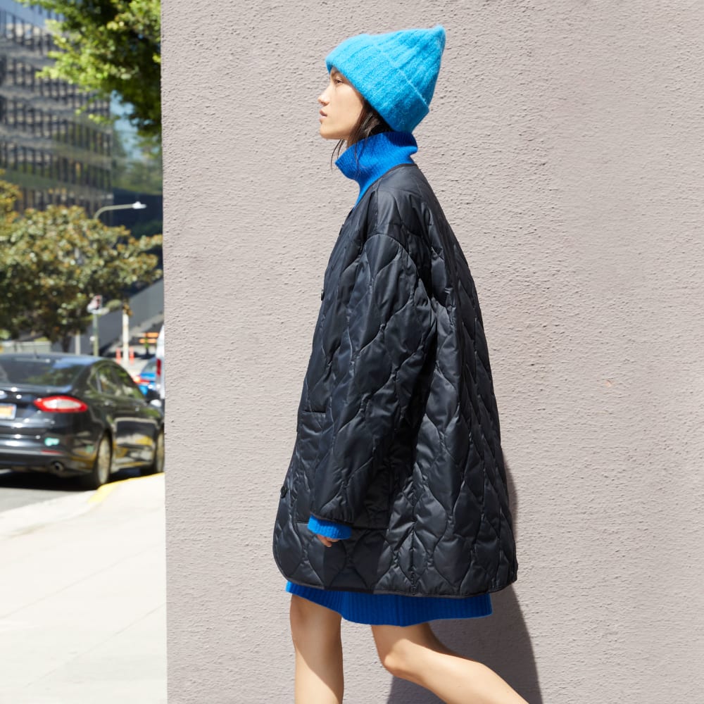 The Cozy Stretch Turtleneck Dress | Heathered Lapis Blue