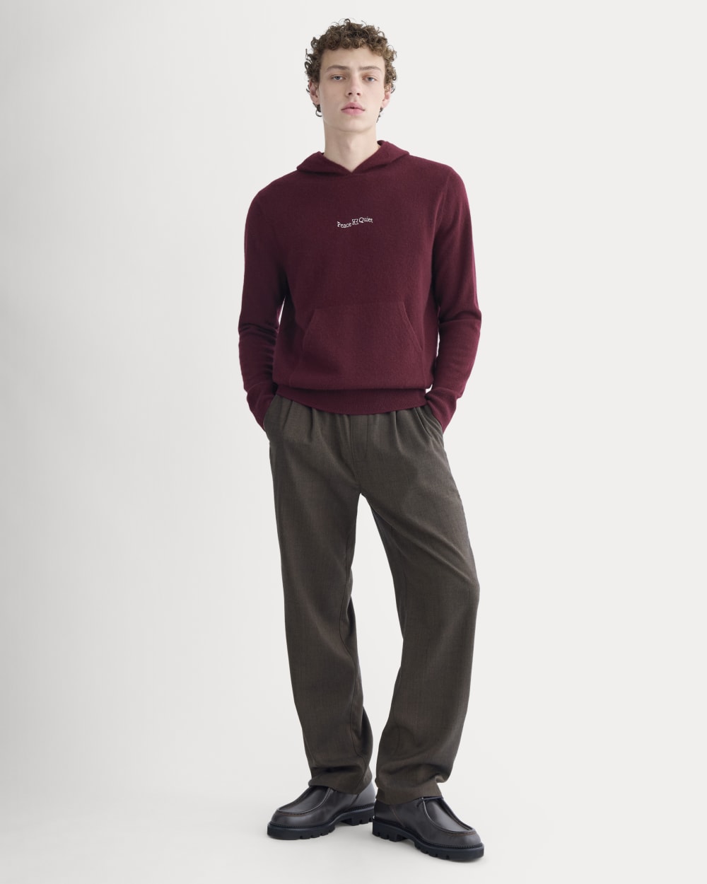 Everlane x Peace & Quiet Cashmere Hoodie | Wine