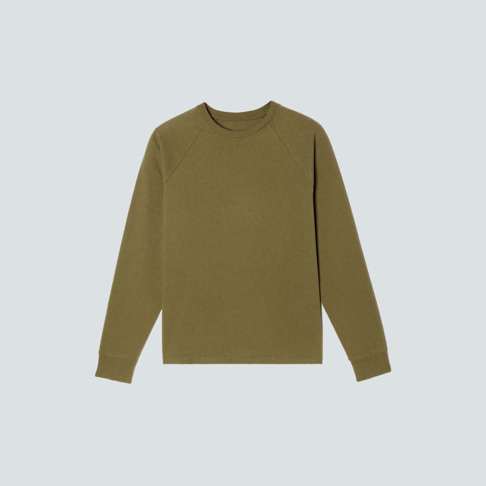 The Premium-Weight Long-Sleeve Crew | Uniform | Olive