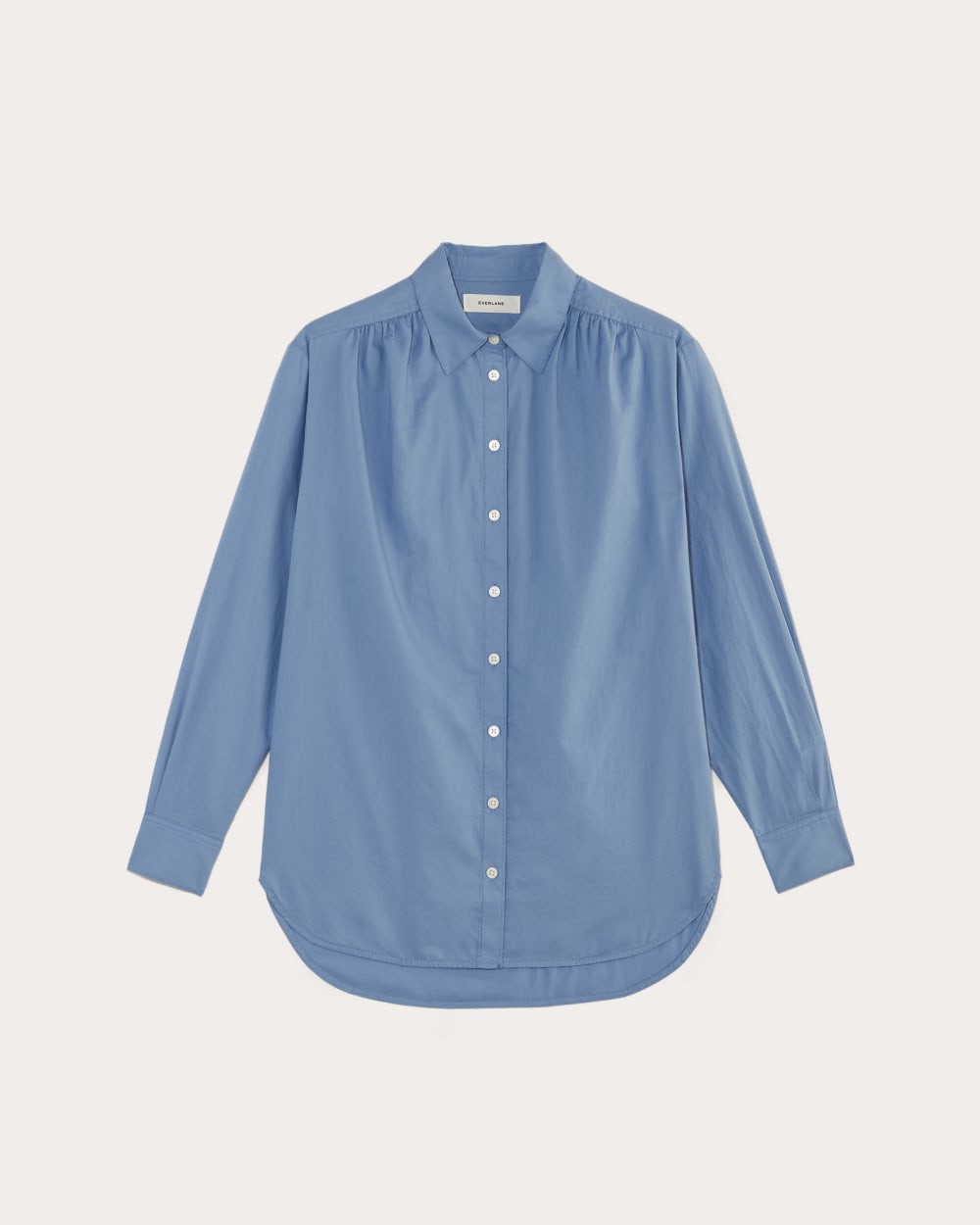 The Gathered Shirt in Silky Cotton | Bluebell