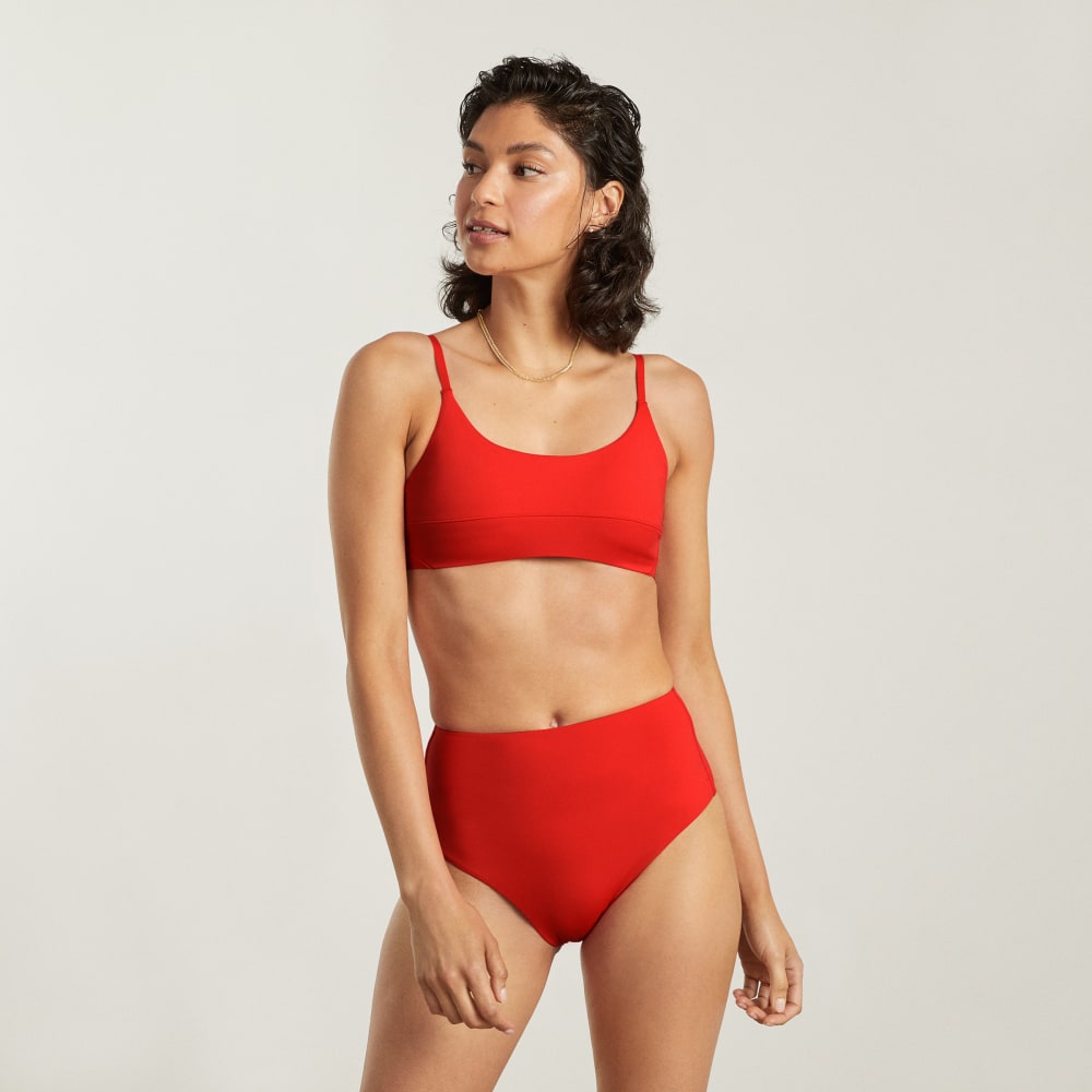 The High-Rise Hipster Bottom | Bright Red