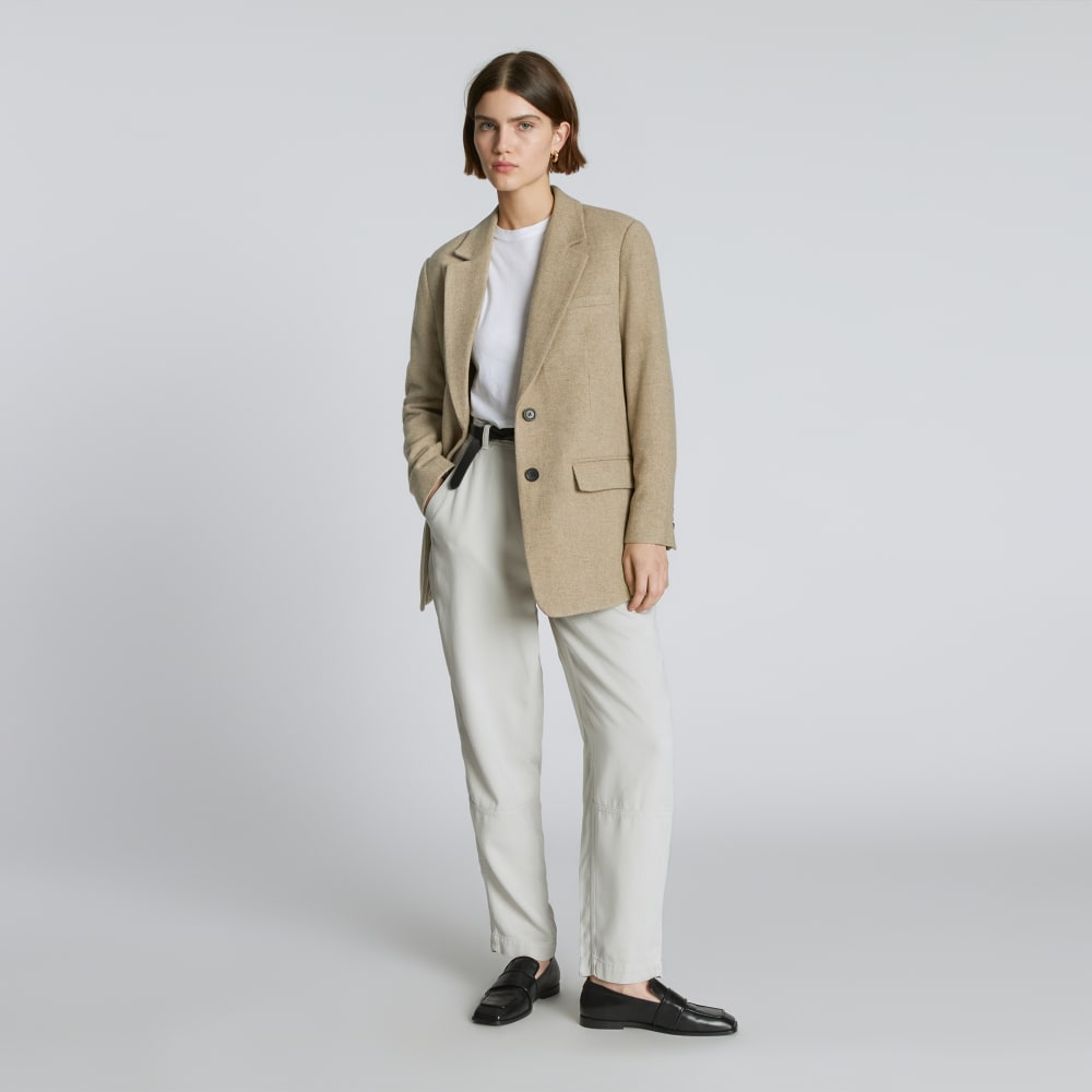 The Oversized Blazer in Wool | Toasted Tan