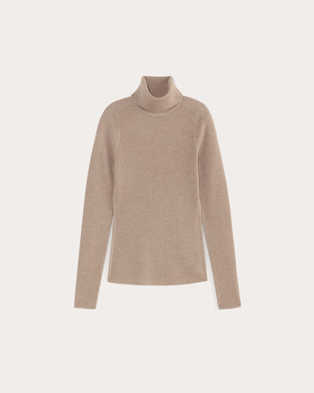 The Turtleneck in Lurex Merino | Rose Gold