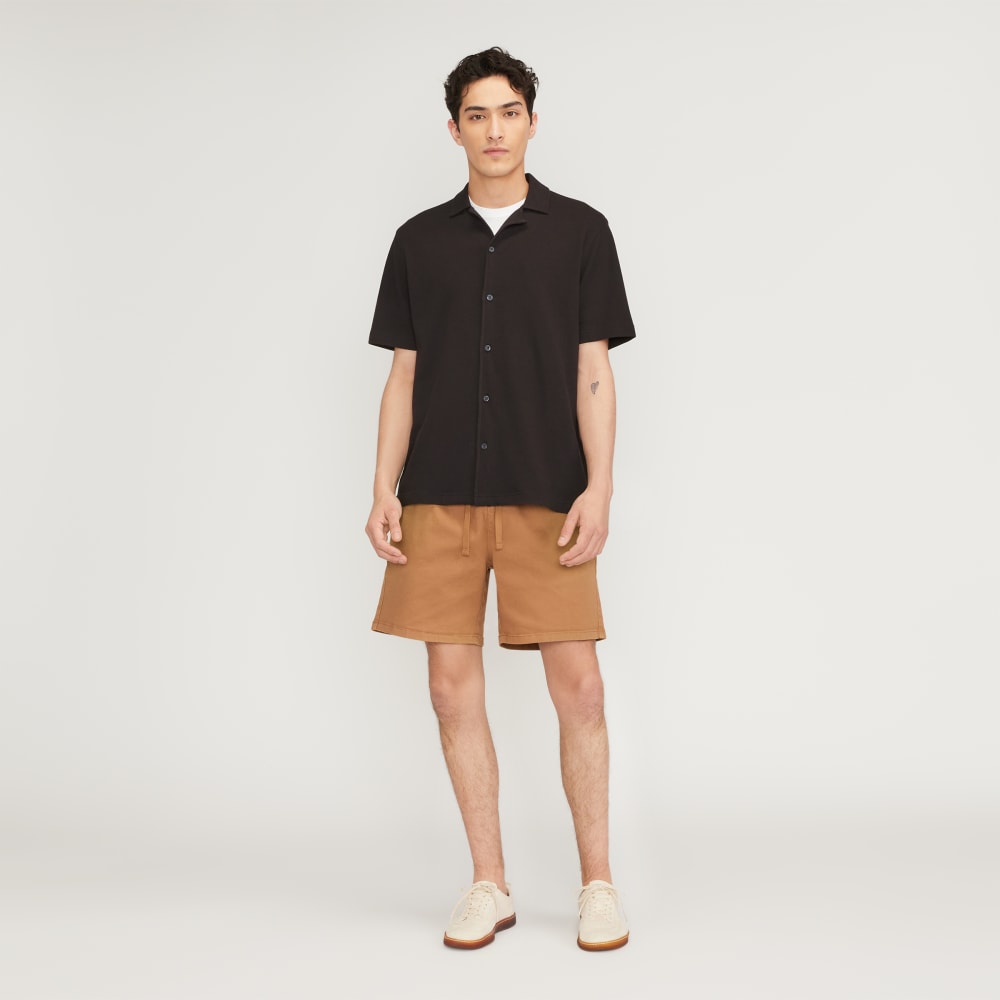 The Pique Short-Sleeve Shirt | Black