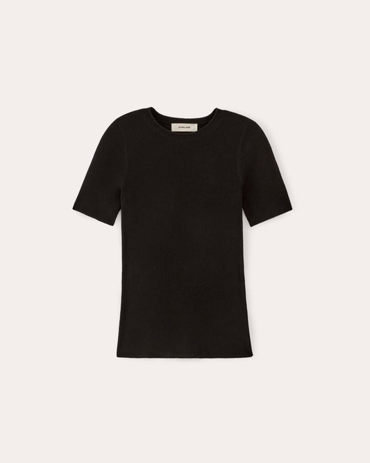 The Sweater Tee in Ultrasoft Merino | Black