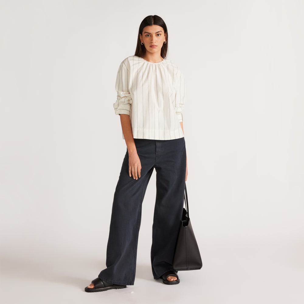 The Poplin Breeze Shirt | Black / Canvas Tan