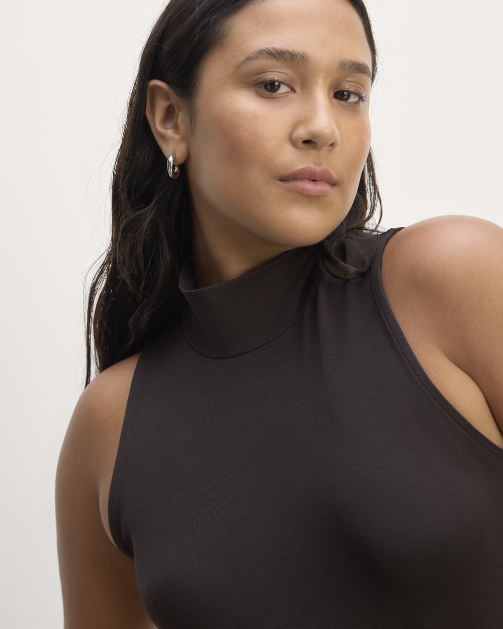 The Form Mock-Neck Tank | Black