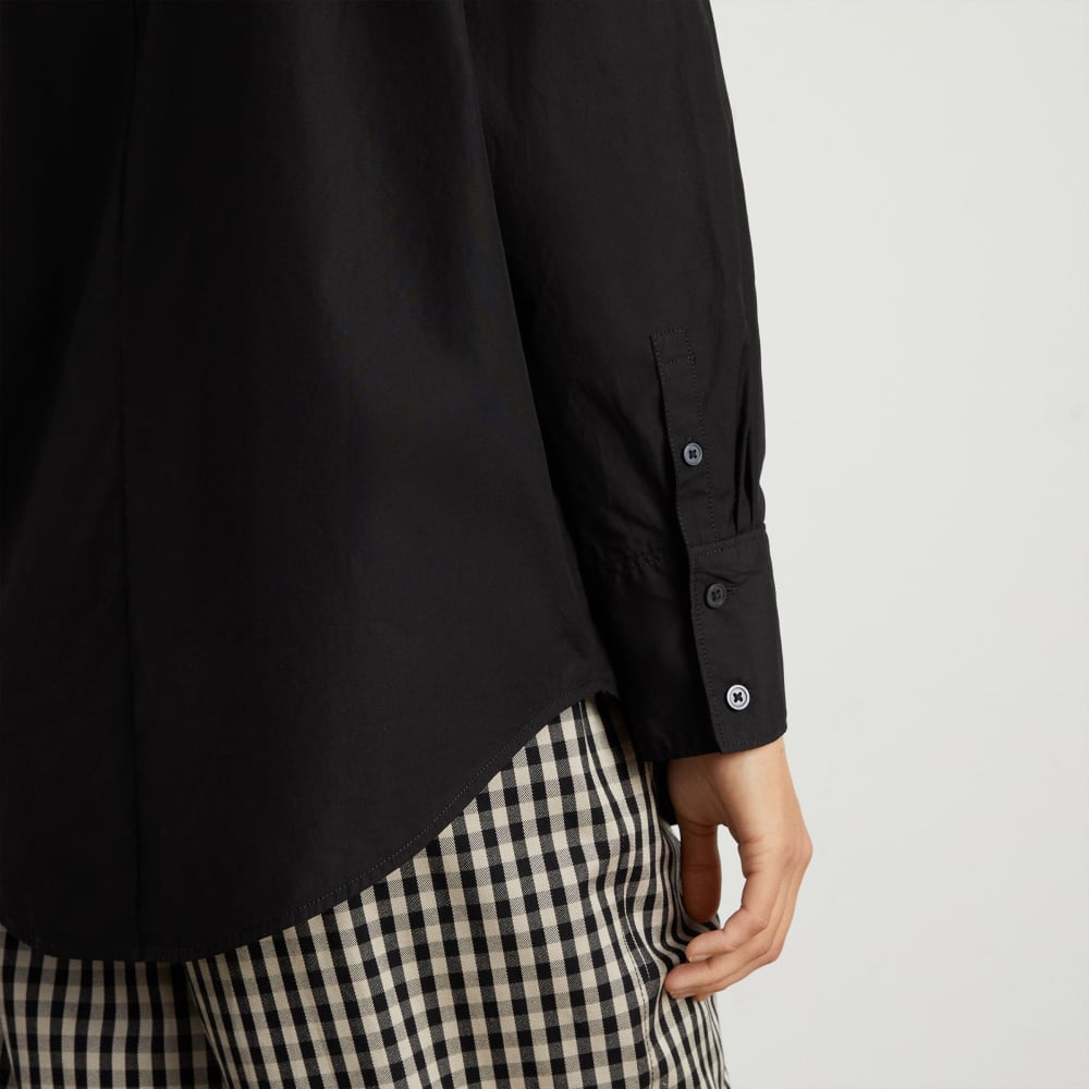 The Oversized Poplin Shirt | Black