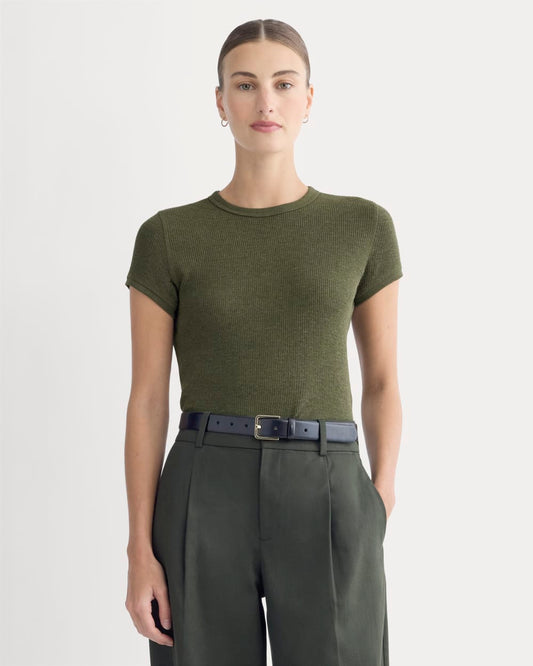 Shrunken Tee in Cozy Waffle | Heather Beech