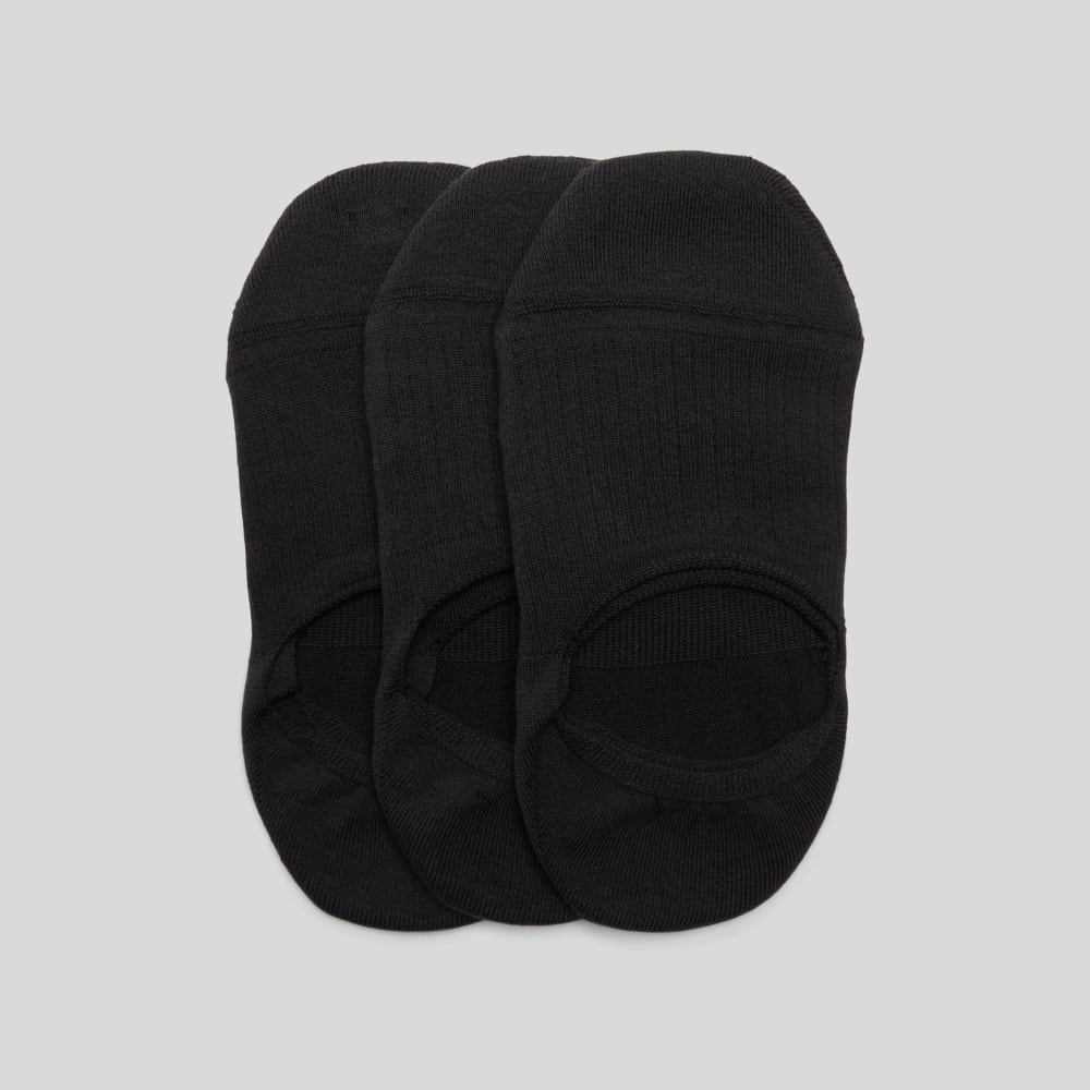 The Organic Cotton No-Show Sock 3-Pack | Black