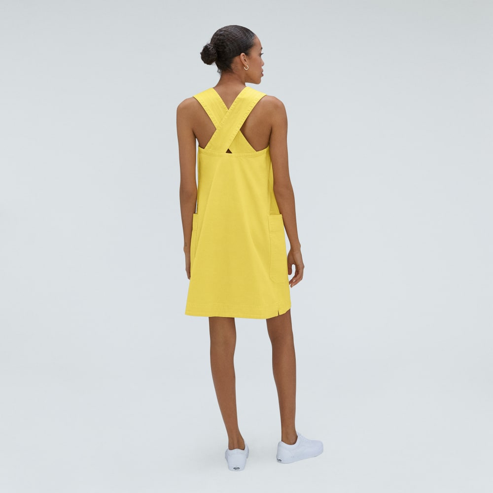 The Cross-Back Apron Mini Dress | Lemon