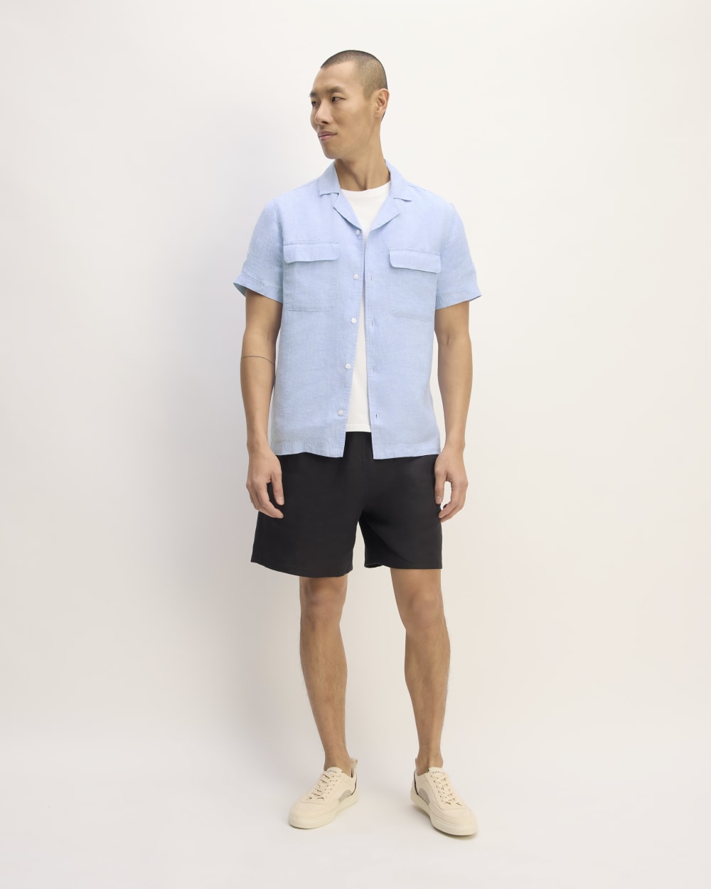 The Resort Shirt in Linen | Light Blue