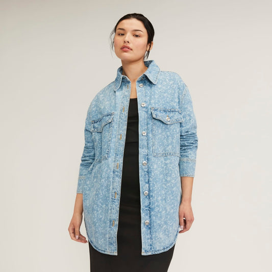 The Denim Overshirt | Light Painterly Strokes