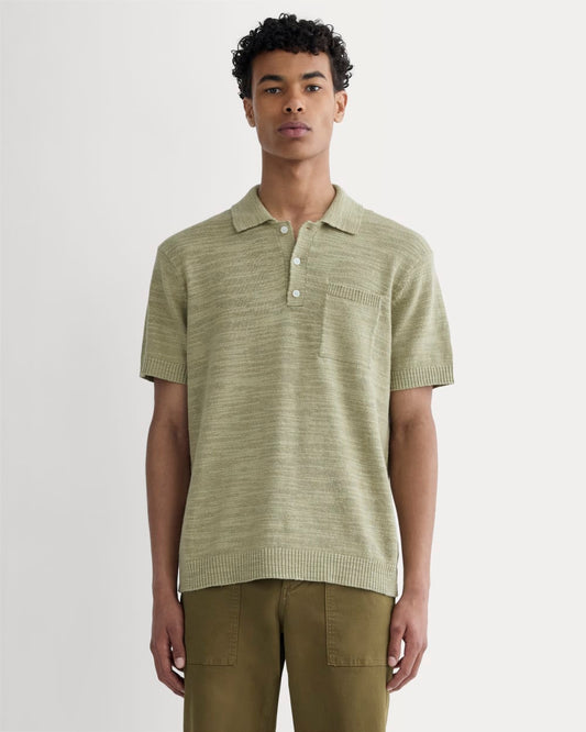 The Cotton Linen Polo | Eucalyptus