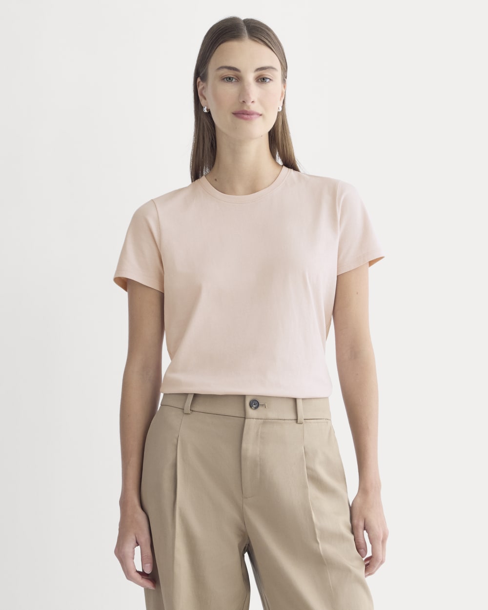 The Slim Crew in Essential Cotton | Soft Rose