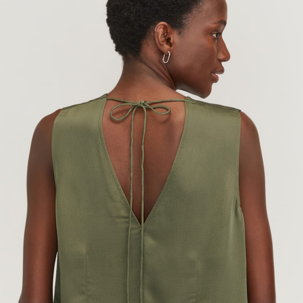 The Satin V-Neck Top | Kalamata
