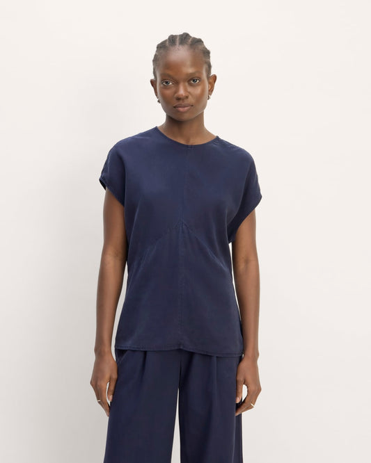 The Drape Top in Butterlite | Navy