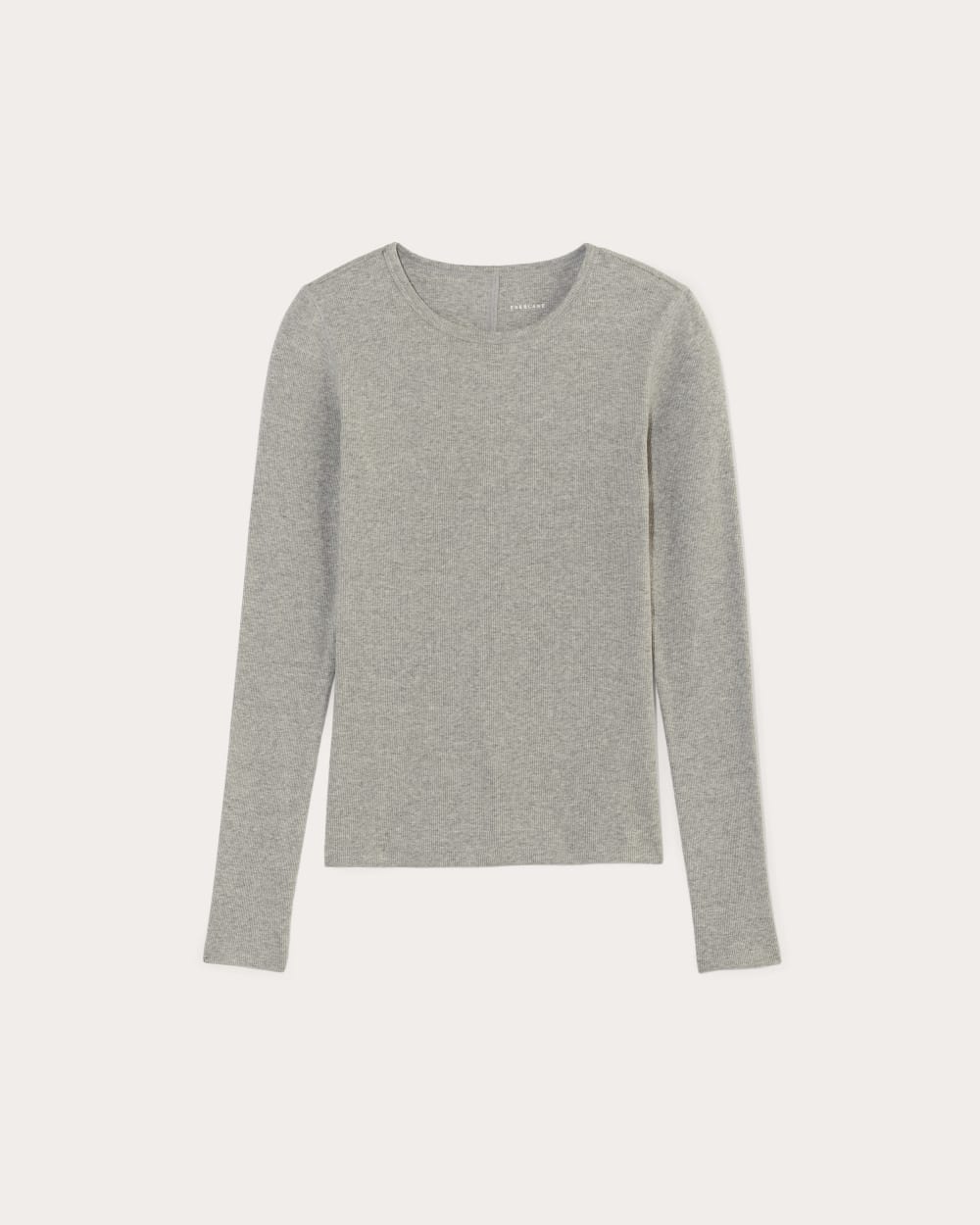 The Luxe Rib Long-Sleeve Crew | Washed Heathered Grey