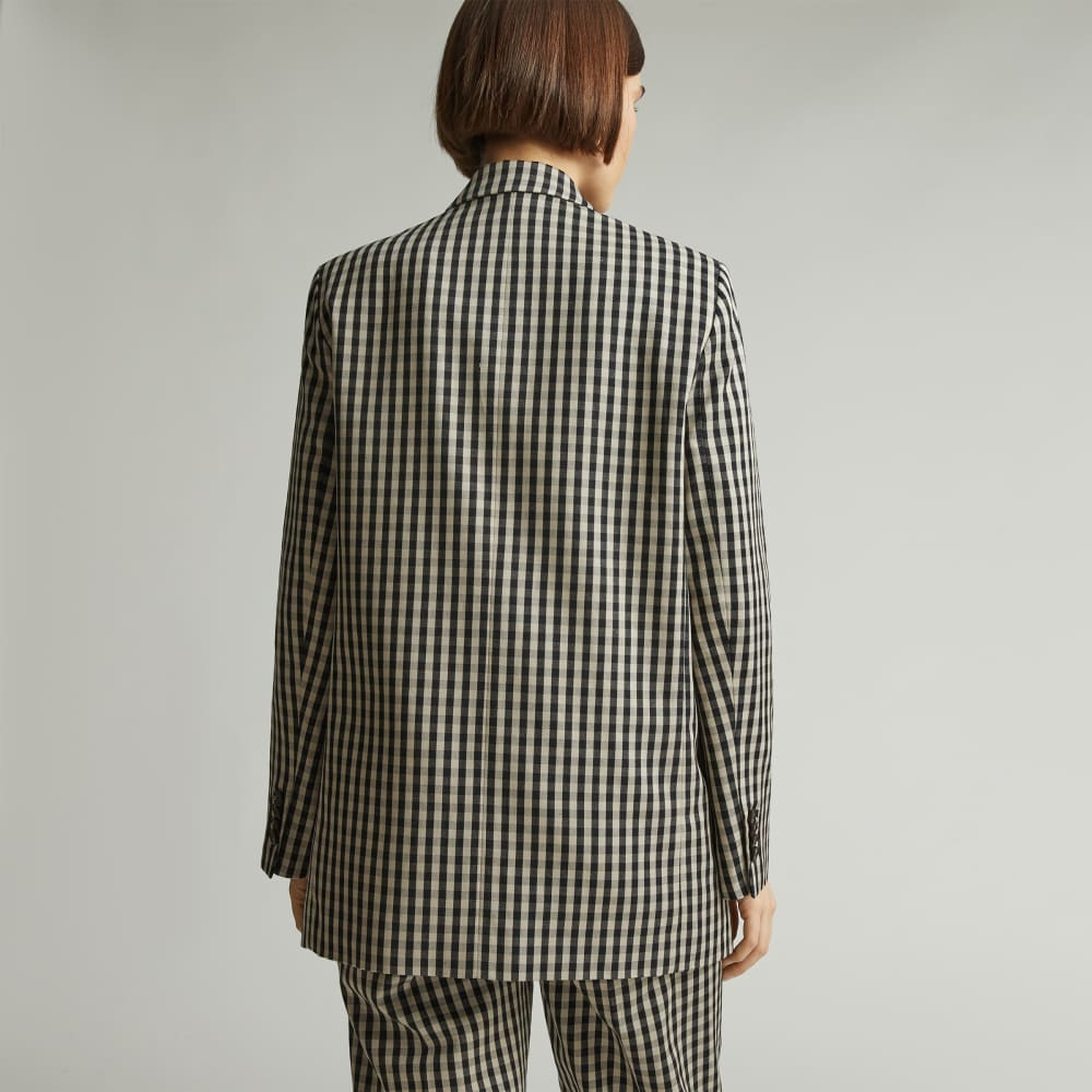 The Oversized Blazer in Buttersmooth | Khaki / Black