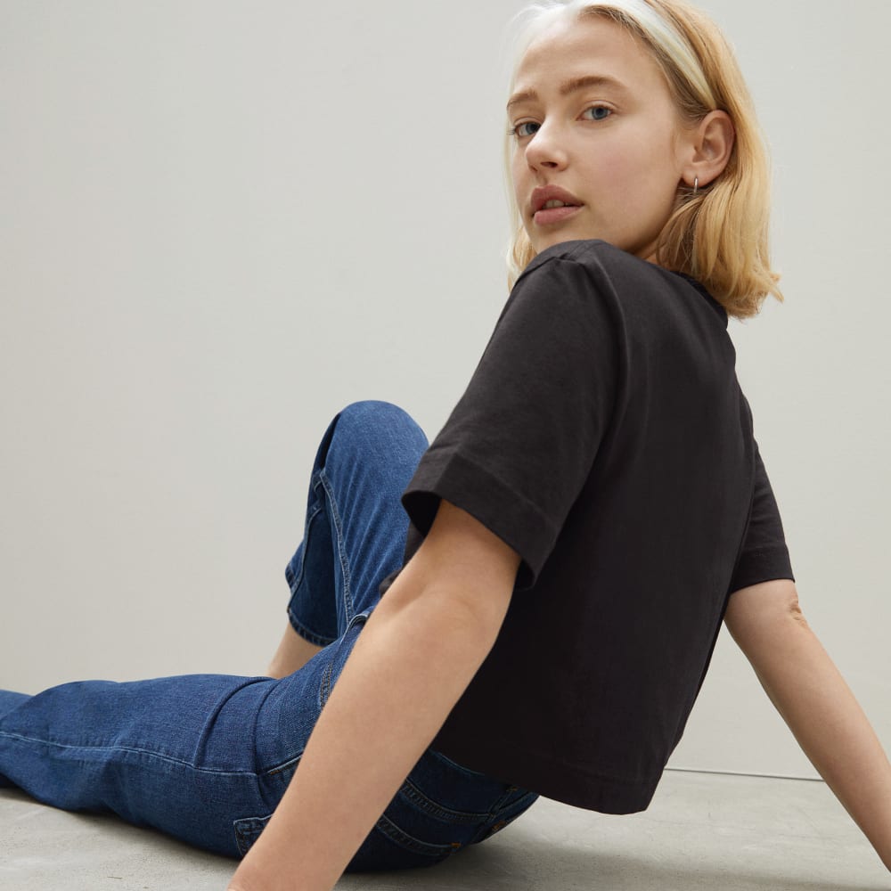 The Organic Cotton Cropped Tee | Black