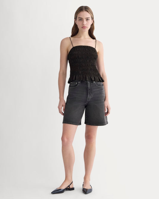 The Long A-Line Denim Short | Night