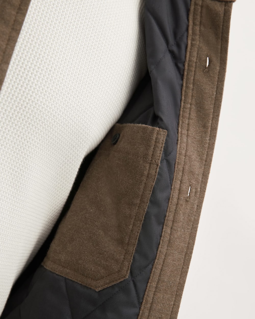 The Flannel Filled Shirt Jacket | Heathered Cocoa Brown