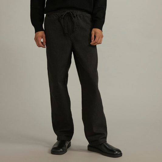 The Canvas Organic Cotton Drawstring Pant | Black