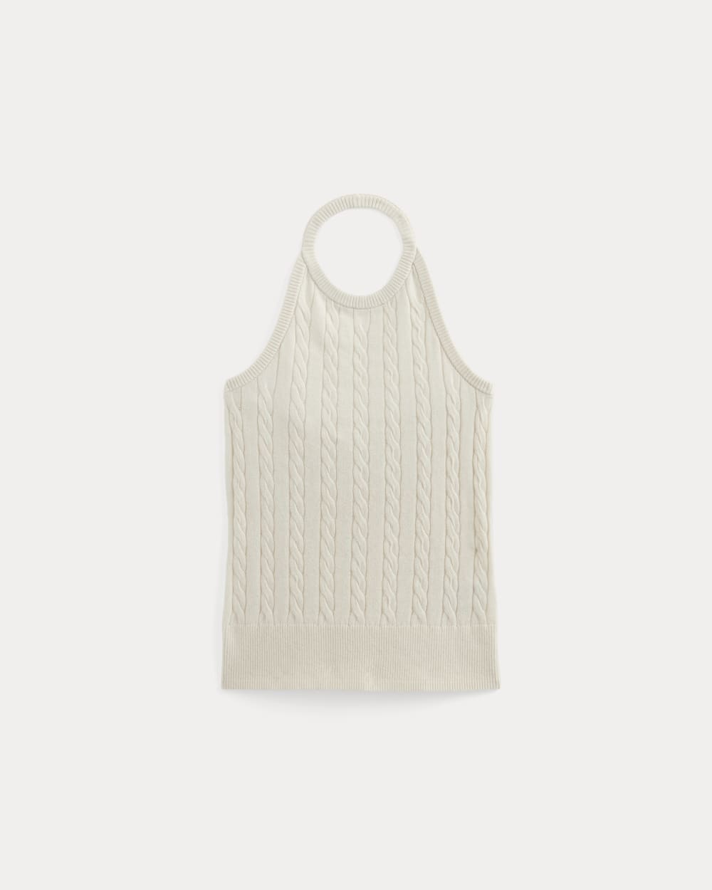 The Cable Halter in Cotton Cashmere | Birch