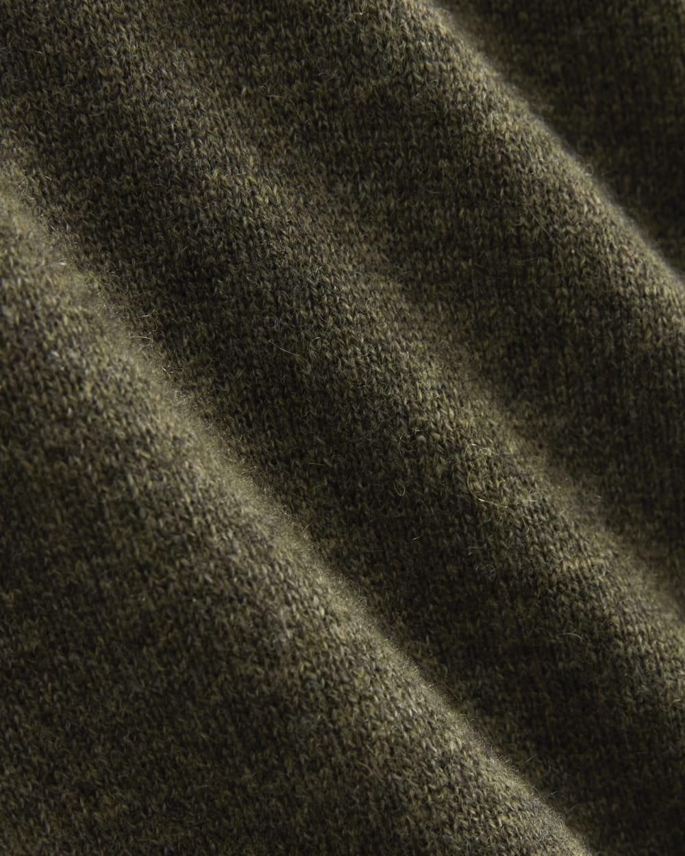 Cashmere Quarter Zip Sweater | Heathered Army Green