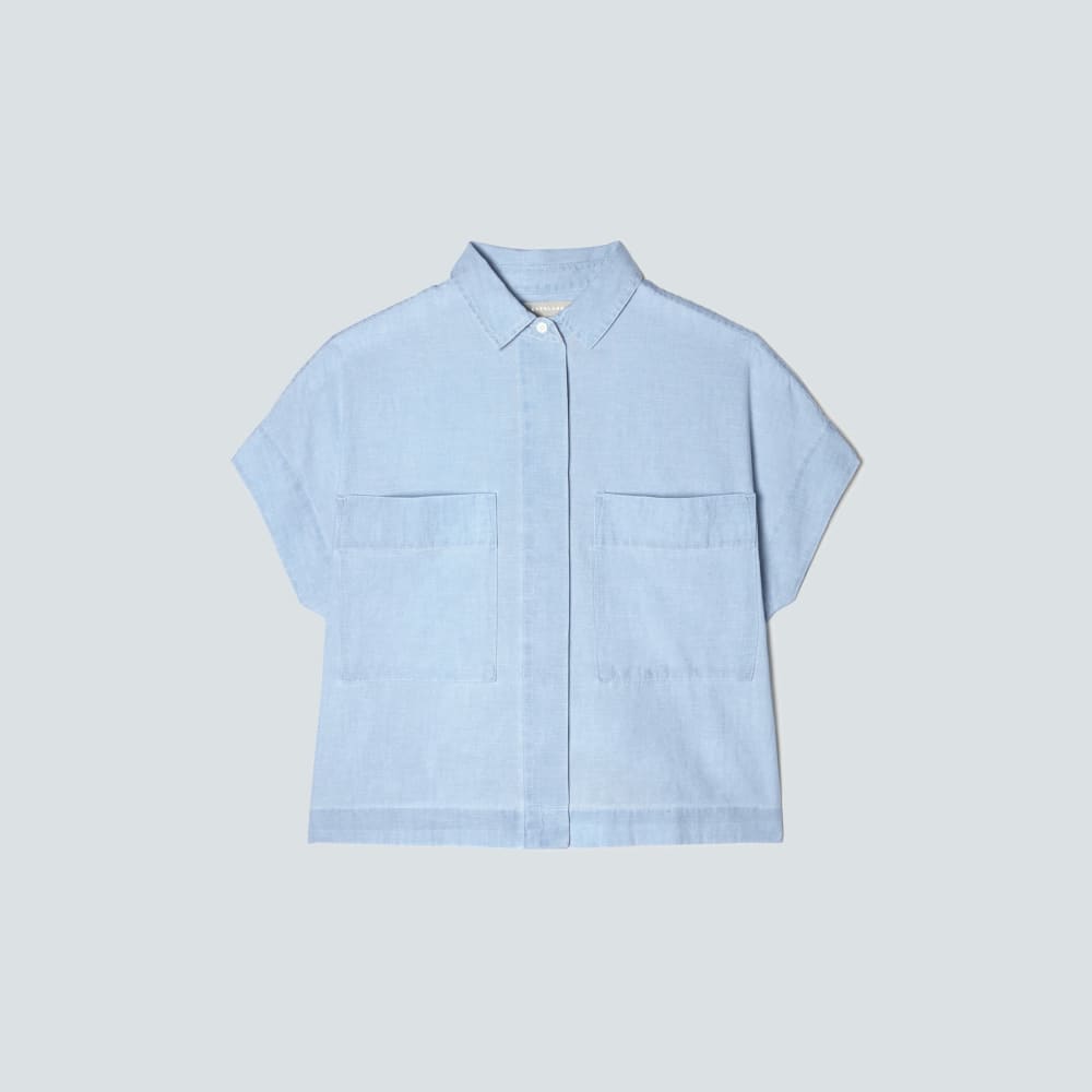 The Short-Sleeve Box Shirt | Icy Blue
