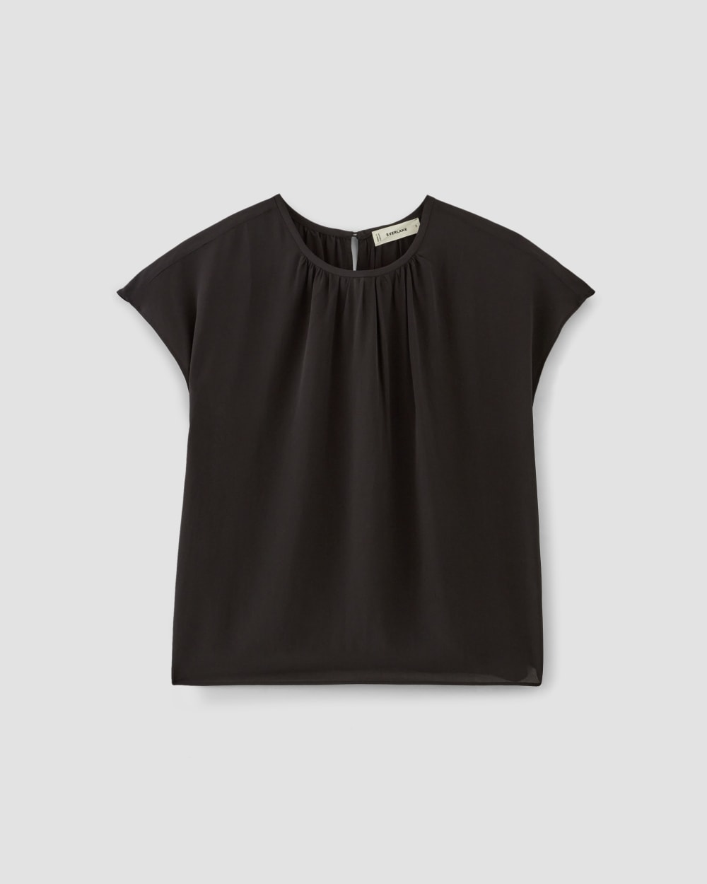 The Gathered Neck Top | Black