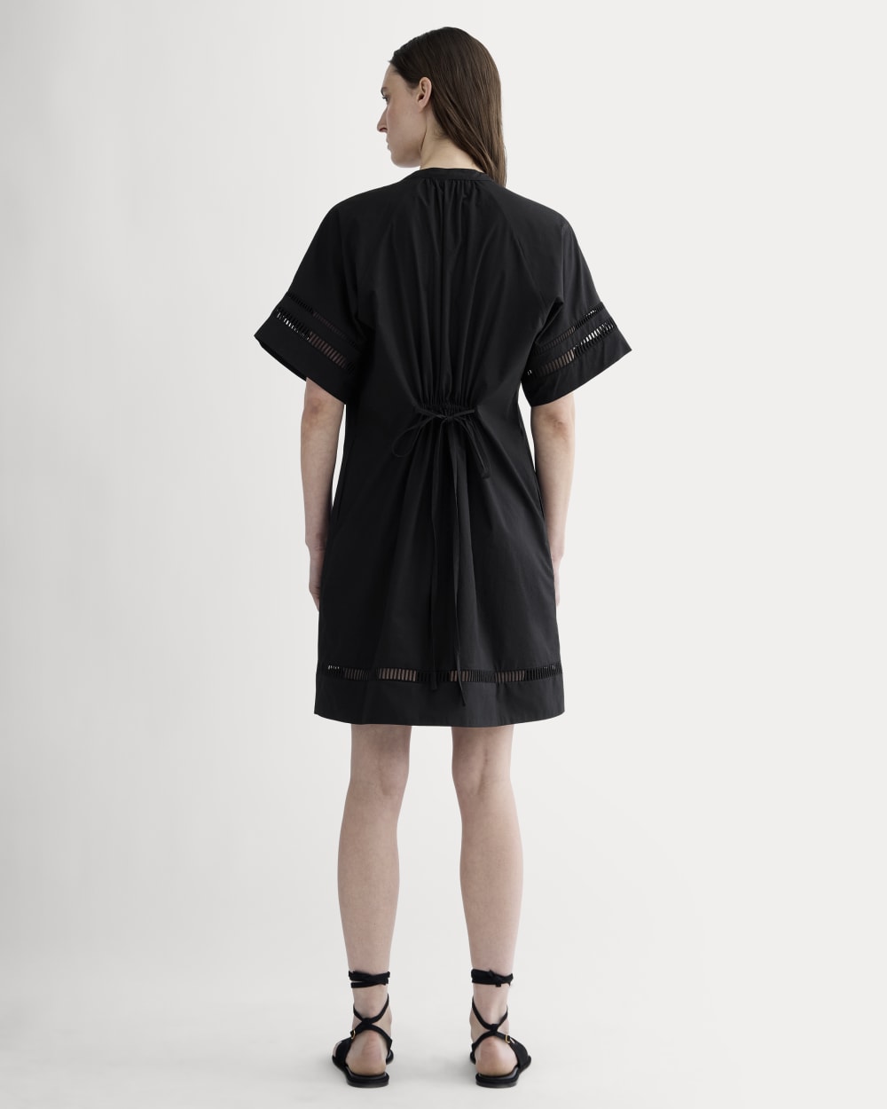 The Lace Trim Popover Dress | Black