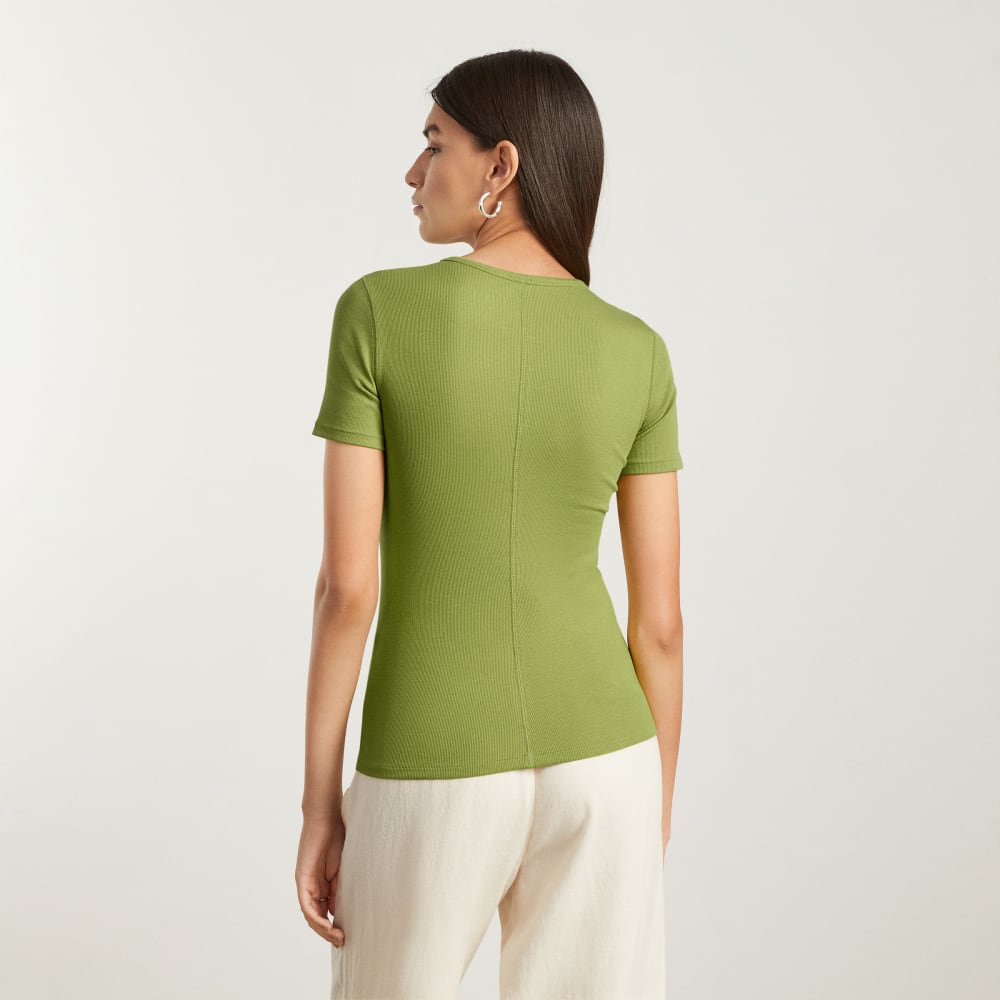 The Pima Micro-Rib Crew Tee | Pepper