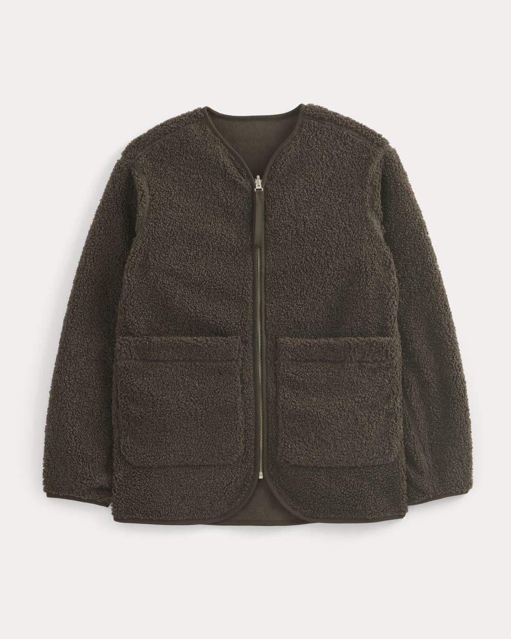 Reversible Teddy Jacket | Coffee Bean