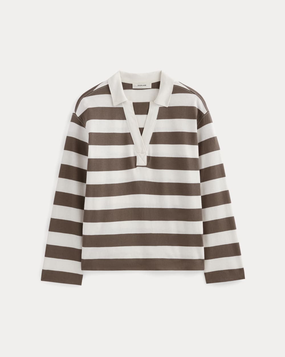 The Mariner Rugby Top | Deep Taupe / Bone