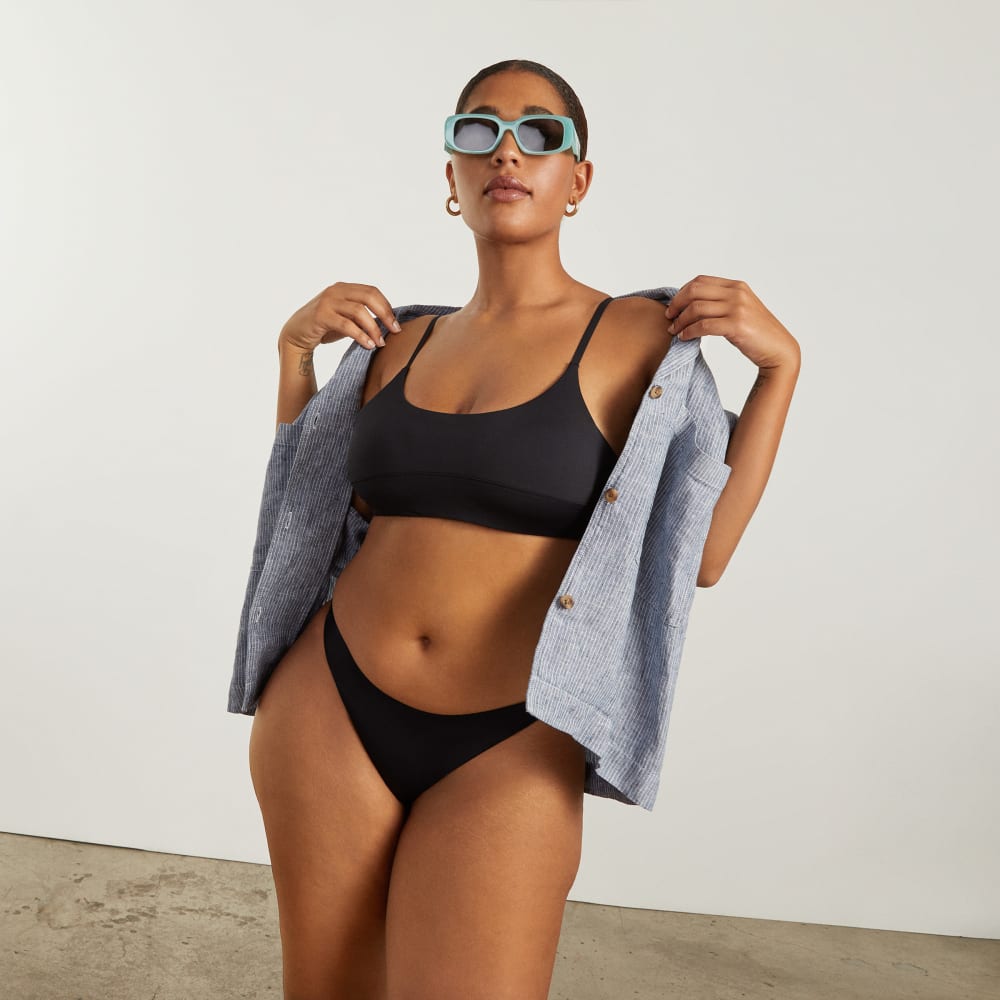 The Scoop-Neck Bikini Top | Black