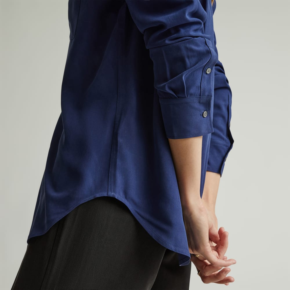 The Washable Silk Relaxed Shirt  | Ocean Cavern