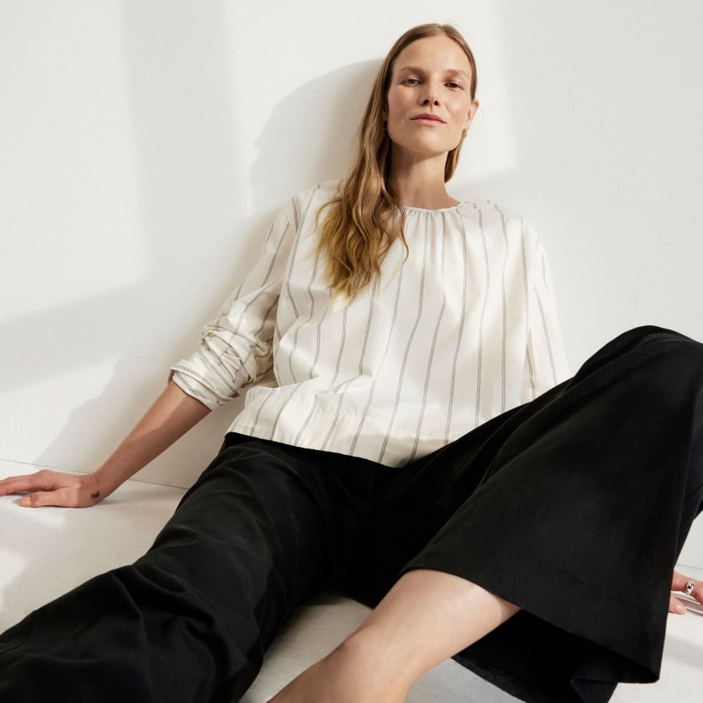 The Poplin Breeze Shirt | Black / Canvas Tan