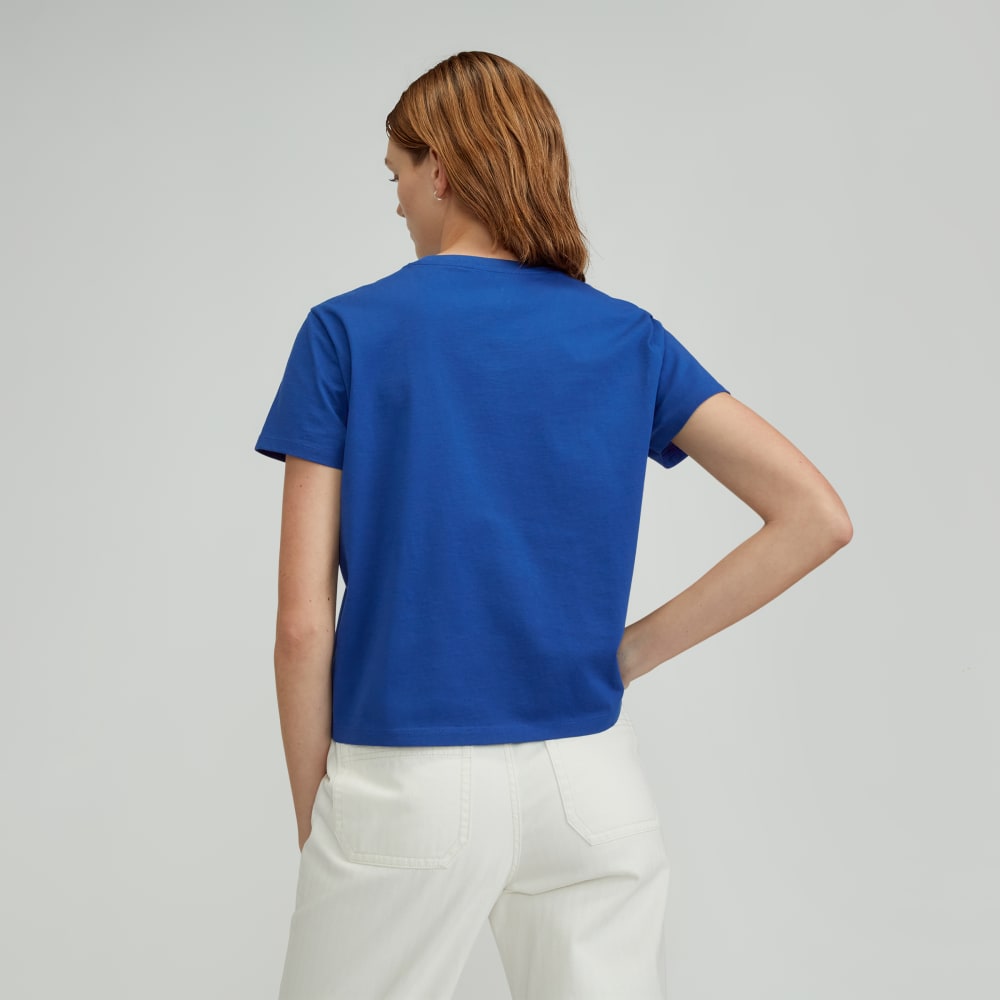 The Box-Cut Tee in Essential Cotton | Mazarine Blue | No Pocket