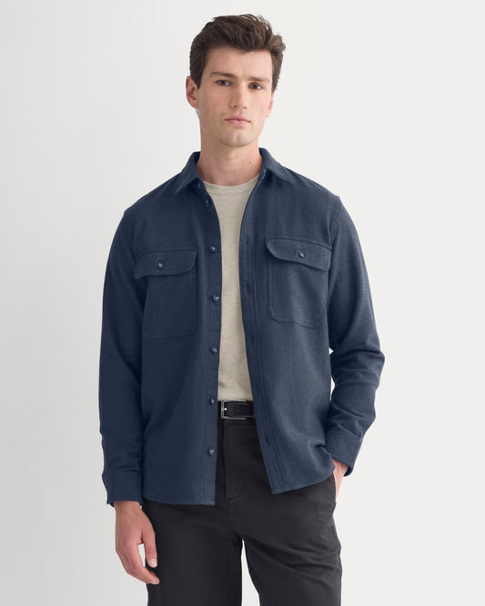 The Heavyweight Overshirt | Uniform | Heather Rich Navy