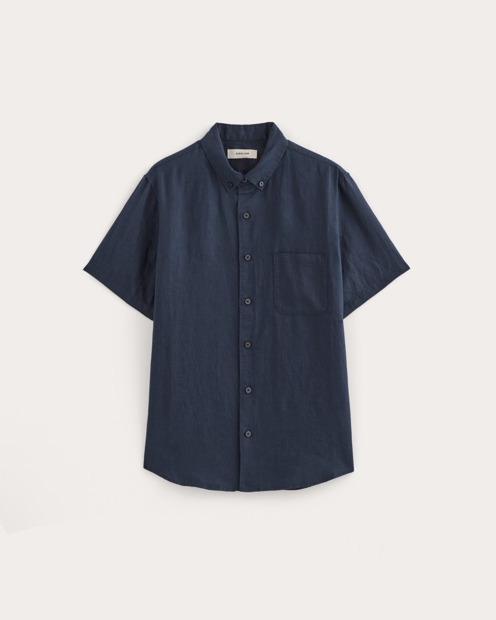 The Classic Short-Sleeve Shirt in Linen | Navy