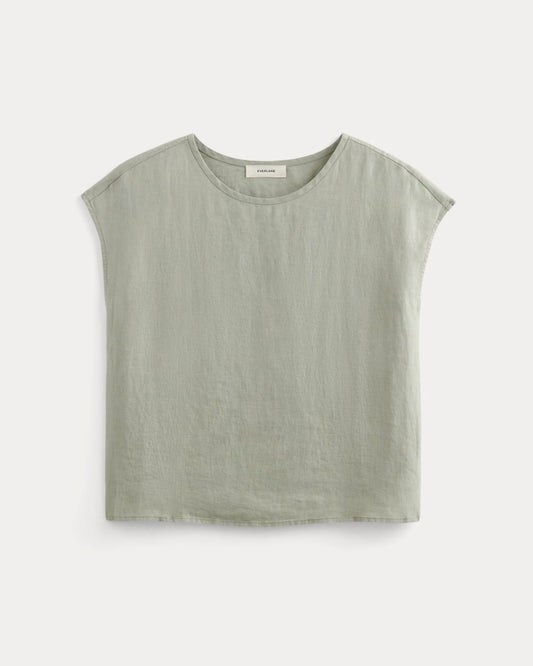 The Muscle Top in Linen | Seagrass