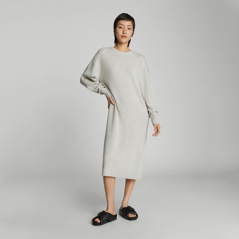 The Cashmere Midi Dress | Pale Heather Grey
