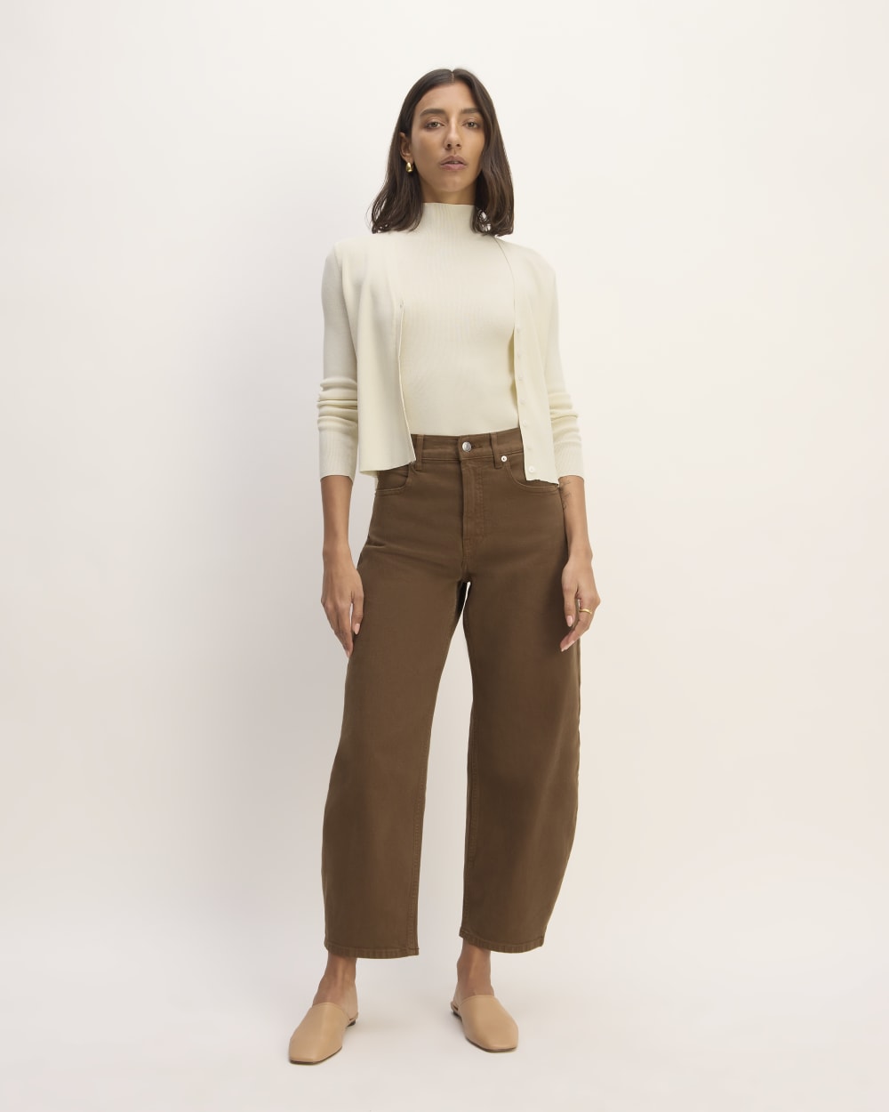 The Viscose Knit Cardigan | Beige