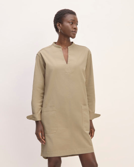 The Long-Sleeve Utility Mini Dress | Trench Coat Khaki