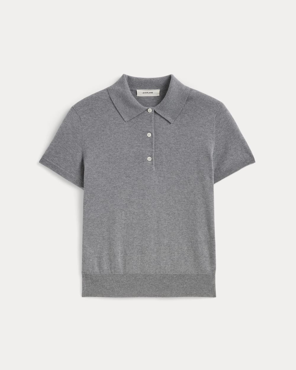 The Polo in Cotton Cashmere | Heather Charcoal