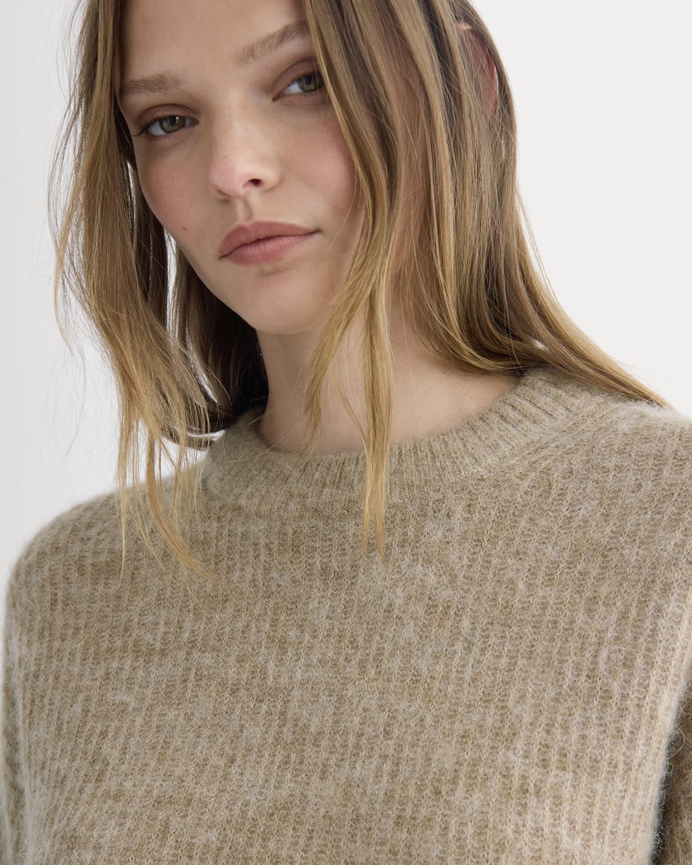 The Cocoon Crew in Alpaca | Dark Heathered Camel