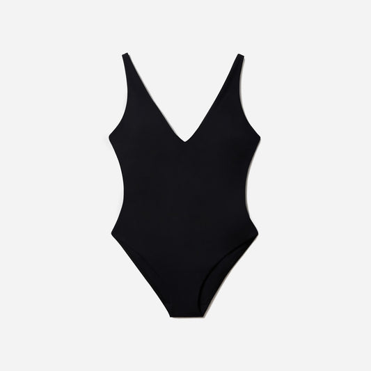 The V-Neck One-Piece | Black
