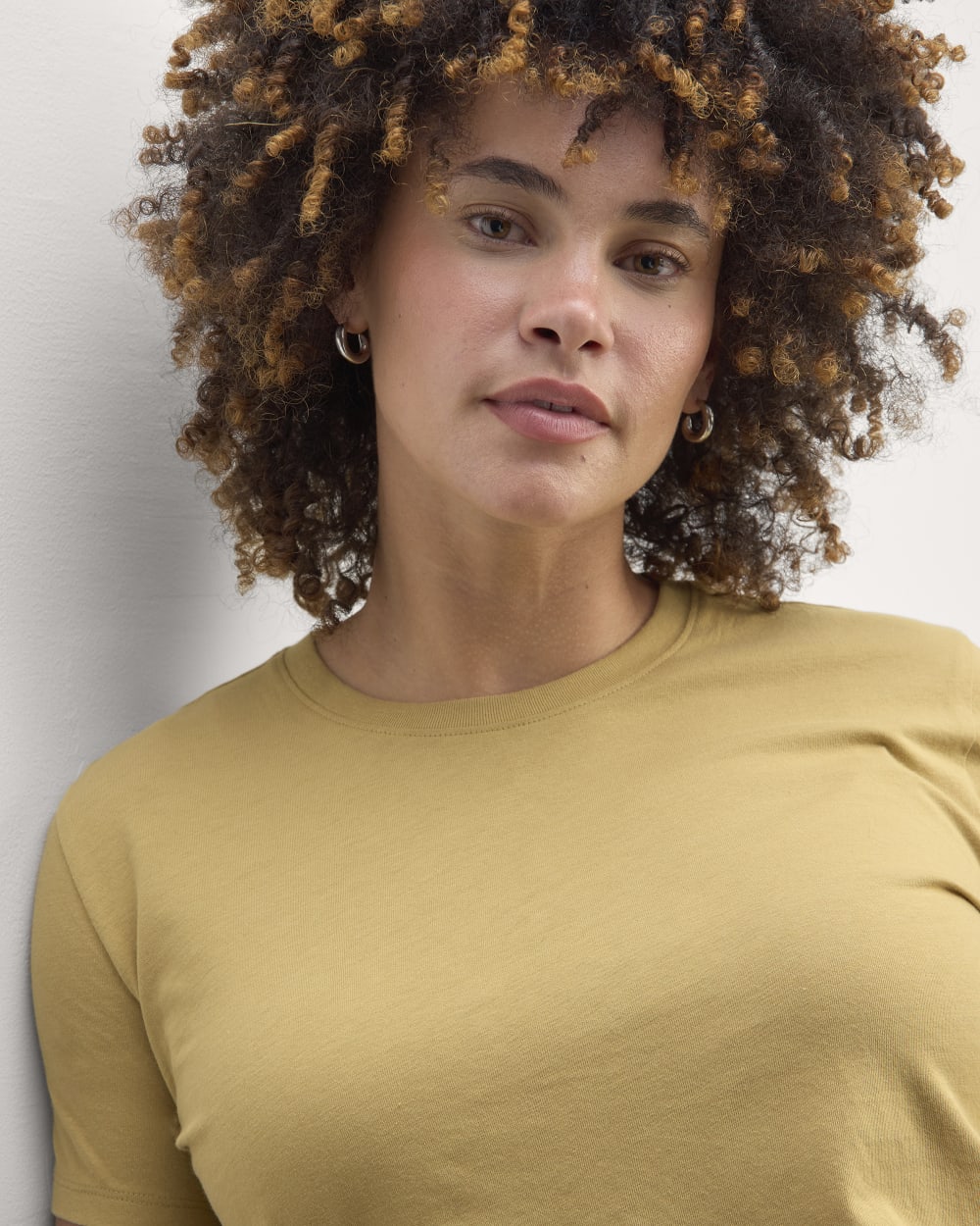 The Box-Cut Tee in Essential Cotton | Golden Oak | No Pocket